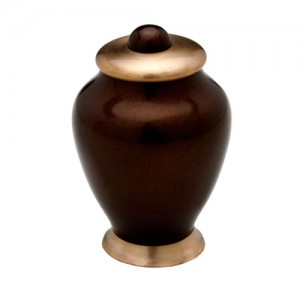 Simplicity Keepsake Small Urn (Brown) - "Made with Love"